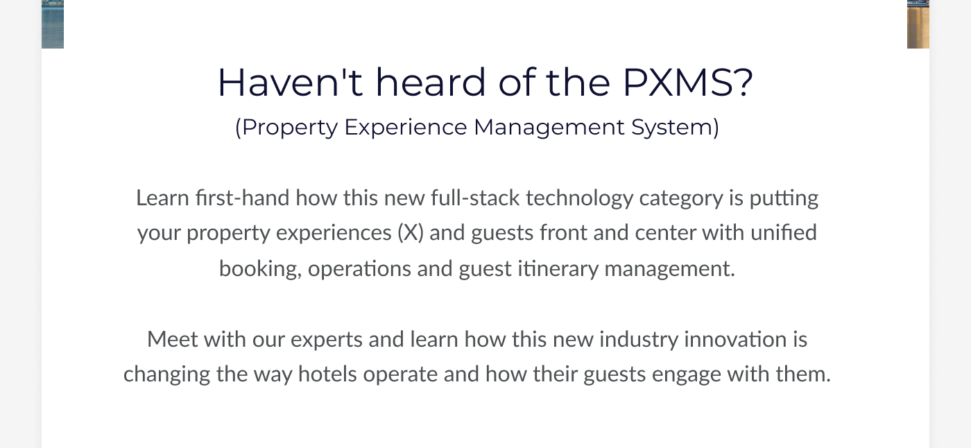 Haven not heard of the PXMS