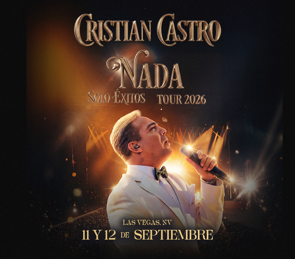 CRISTIAN CASTRO<br><span>NADA SOLO EXITOS TOUR 2026</span> event at Resorts World Theatre on 