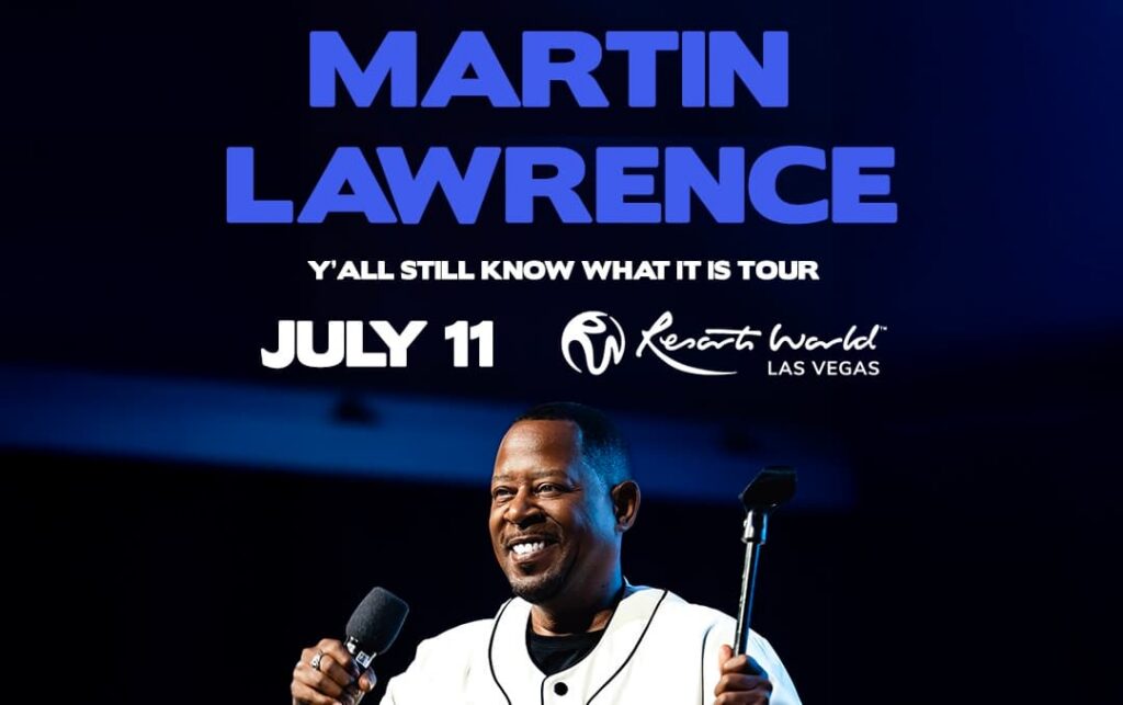 Comedian Martin Lawrence performing on stage promoting the Y’all Still Know What It Is Tour at Resorts World Las Vegas on July 11.