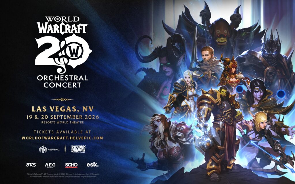 World of Warcraft 20th anniversary orchestral concert in Las Vegas on September 19 and 20, 2026