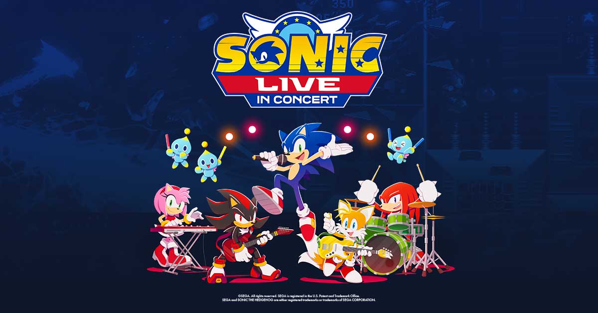 Sonic Live in Concert<br><span></span> event at Resorts World Theatre on Featuring an ensemble, electronics, singers and a rock band performing live & synchronized with in-game footage.
