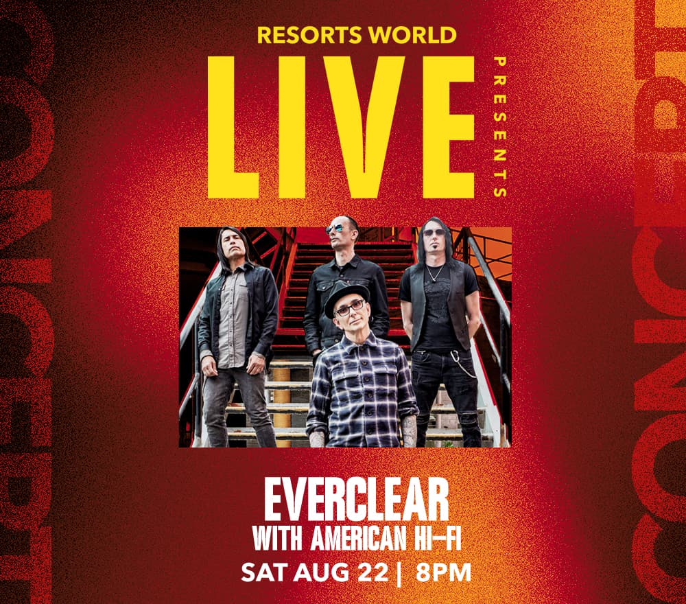EVERCLEAR – LUCKY 7 TOUR WITH AMERICAN HI-FI<br><span></span> event at THE STAGE AT ZOUK on Everclear and American Hi-Fi bring together two iconic rock bands that helped define the late ’90s and early 2000s alternative rock era.
