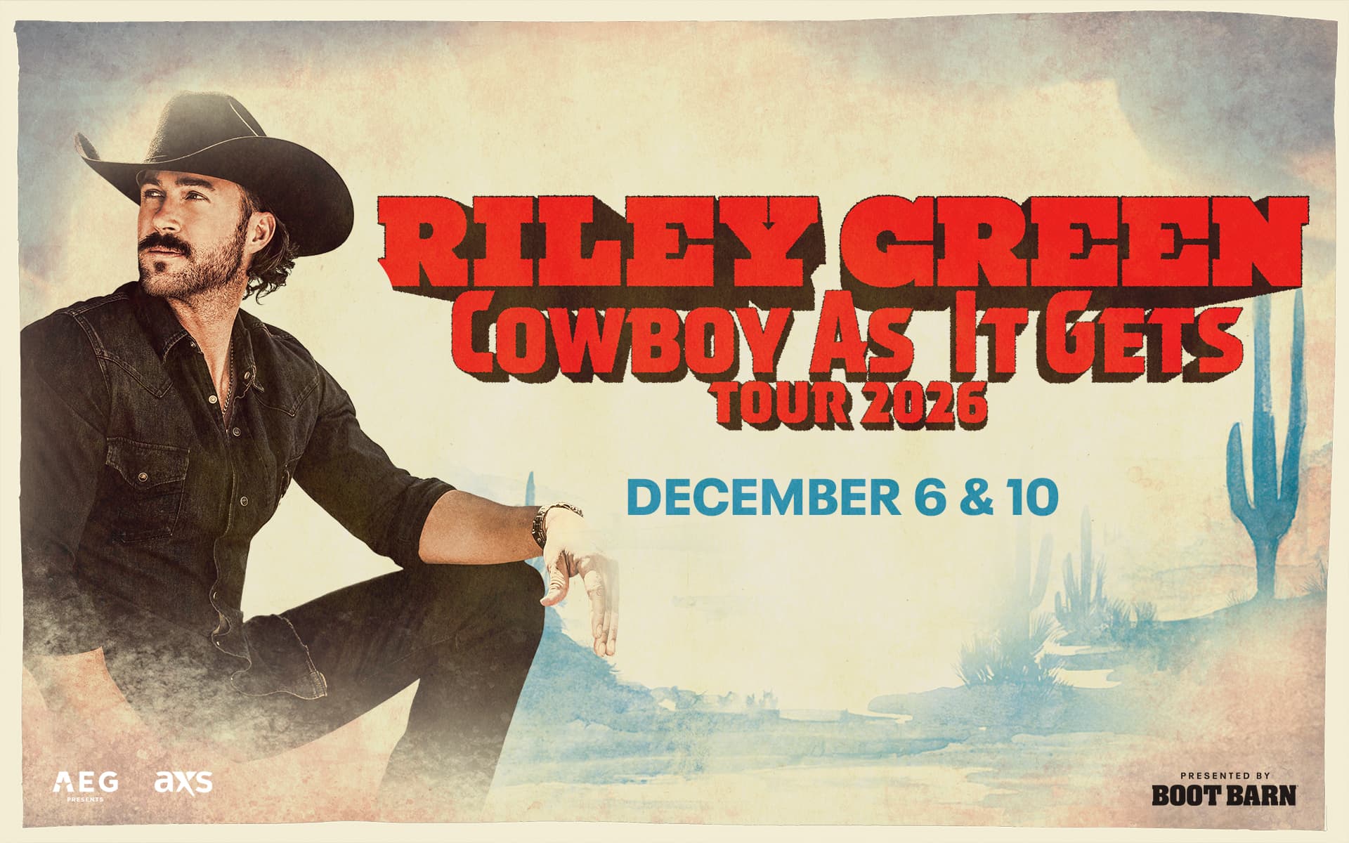 Promotional graphic for Riley Green