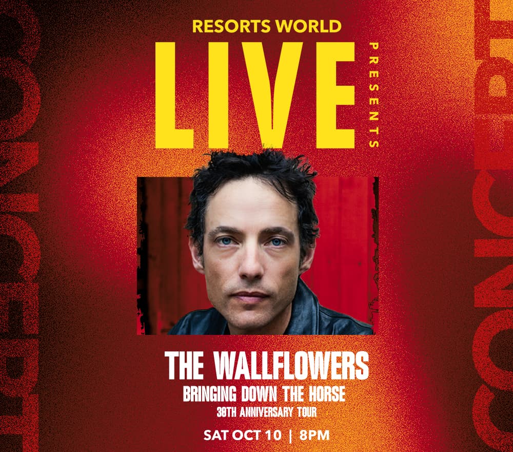 THE WALLFLOWERS<br><span></span> event at THE STAGE AT ZOUK on The Wallflowers rose to prominence in the 1990s with their signature blend of heartland rock, alternative influences, and introspective songwriting led by Jakob Dylan.
